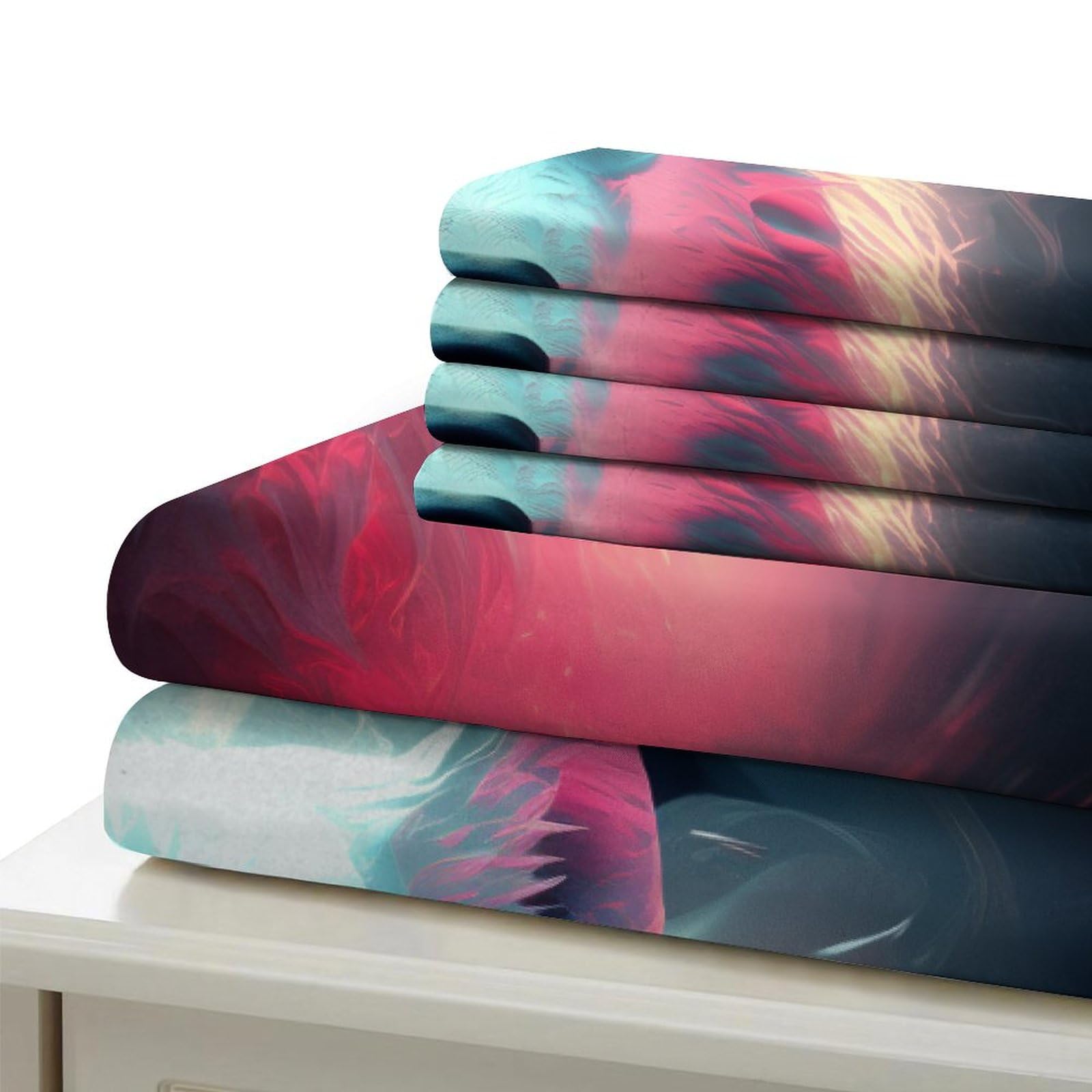 Stampato in 3D Direlupo Copertina Stampata Microfibra Disegnata Set Di Biancheria Da Letto Stile Morbido Con 2 Federe,King（220x240cm）, Per Adolescenti E Adulti