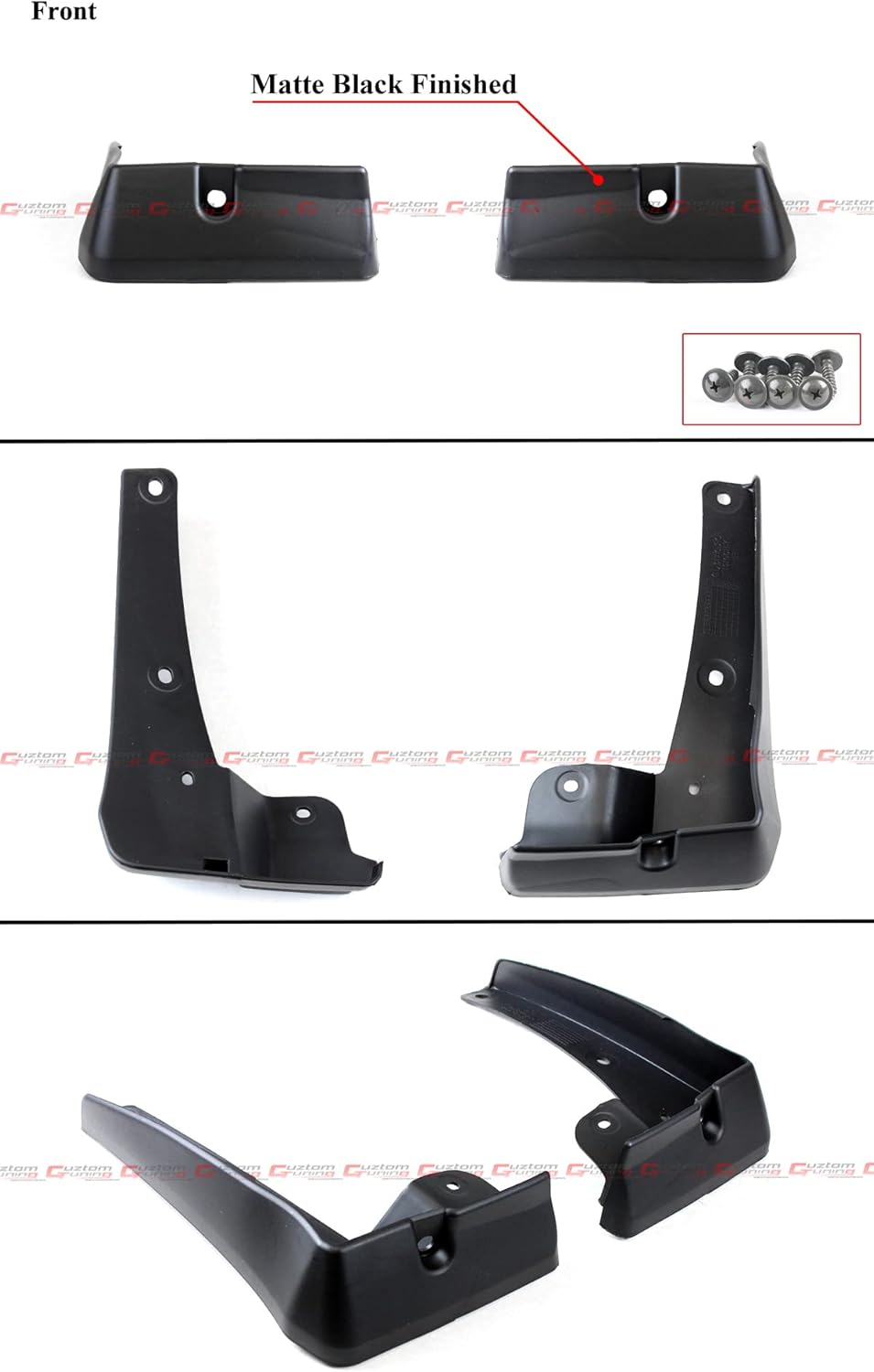 Primer Matte Black Mud Flaps Guards Splash Flares 4 Piece Front & Rear Compatible for 2022 2023 Honda Civic EX LX Si Sport Toruing 4 Door Sedan