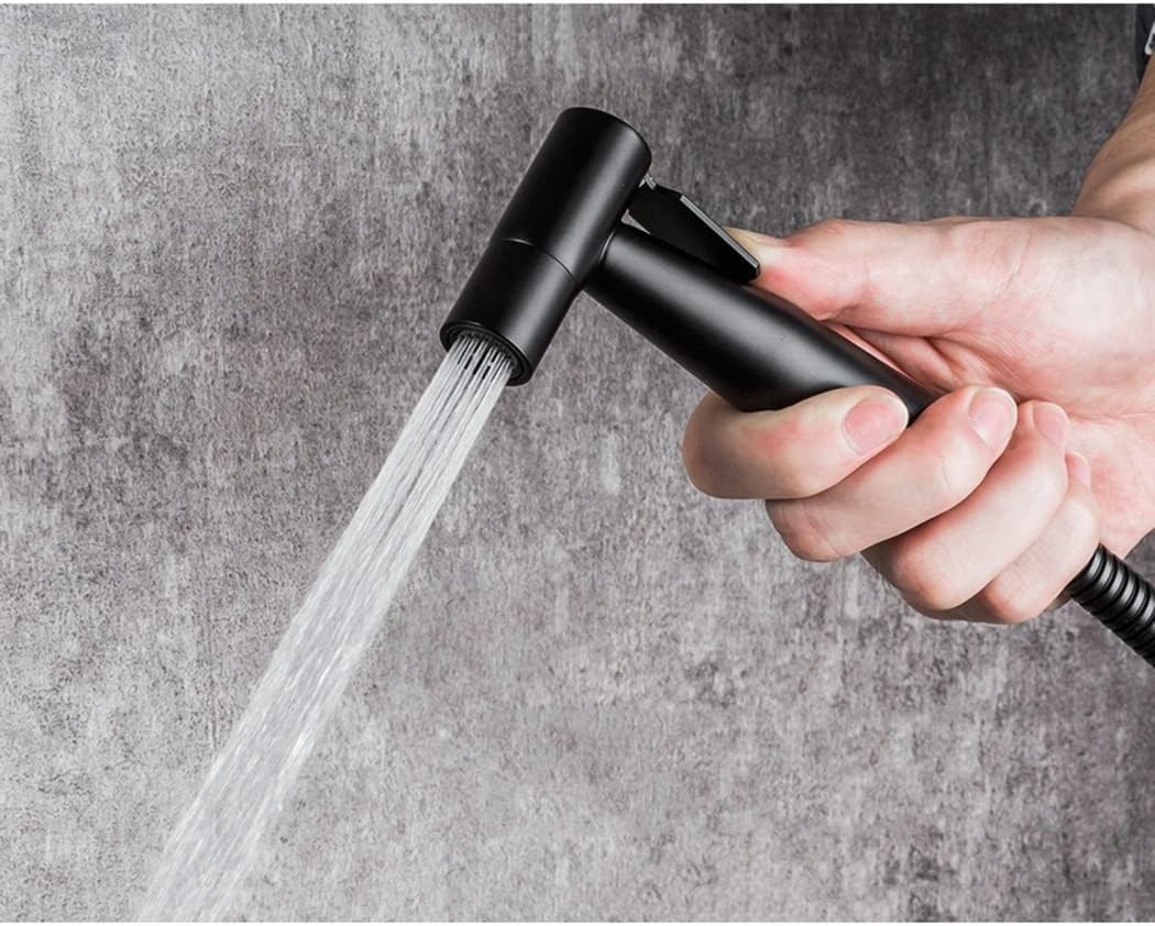 Toilet Bidet Kit - Matte Black Brass Handheld Bidet Sprayer - Hot and Cold Water Toilet Shower Head — view 3