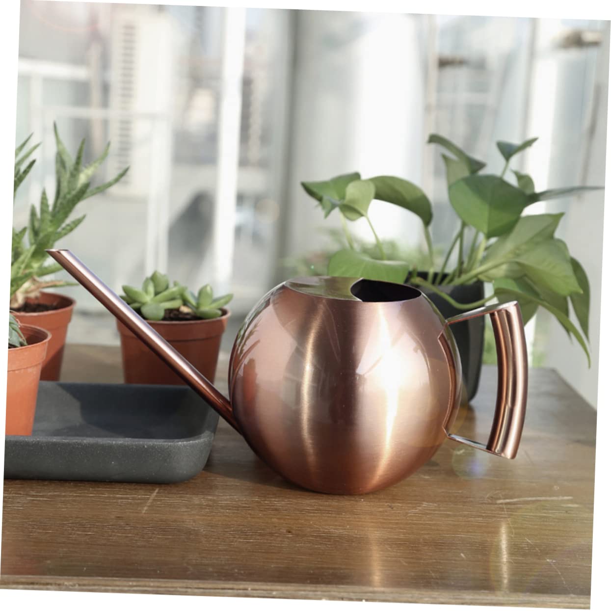 Konewka, Butelka na wodę ze stali nierdzewnej Metalowa konewka Konewka do Bonsai w pomieszczeniach Konewka do Bonsai Konewka do roślin domowych Rośliny Podlewanie zraszacz Czajnik Urządzenie do podlew