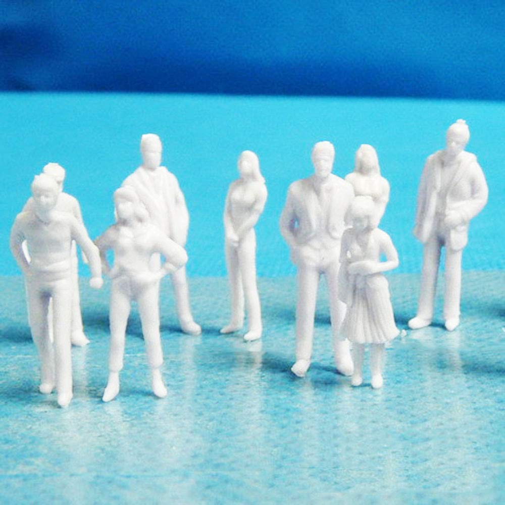 Amazon.co.jp: ジオラマ フィギュア ホワイト 100個セット 3D立体人形