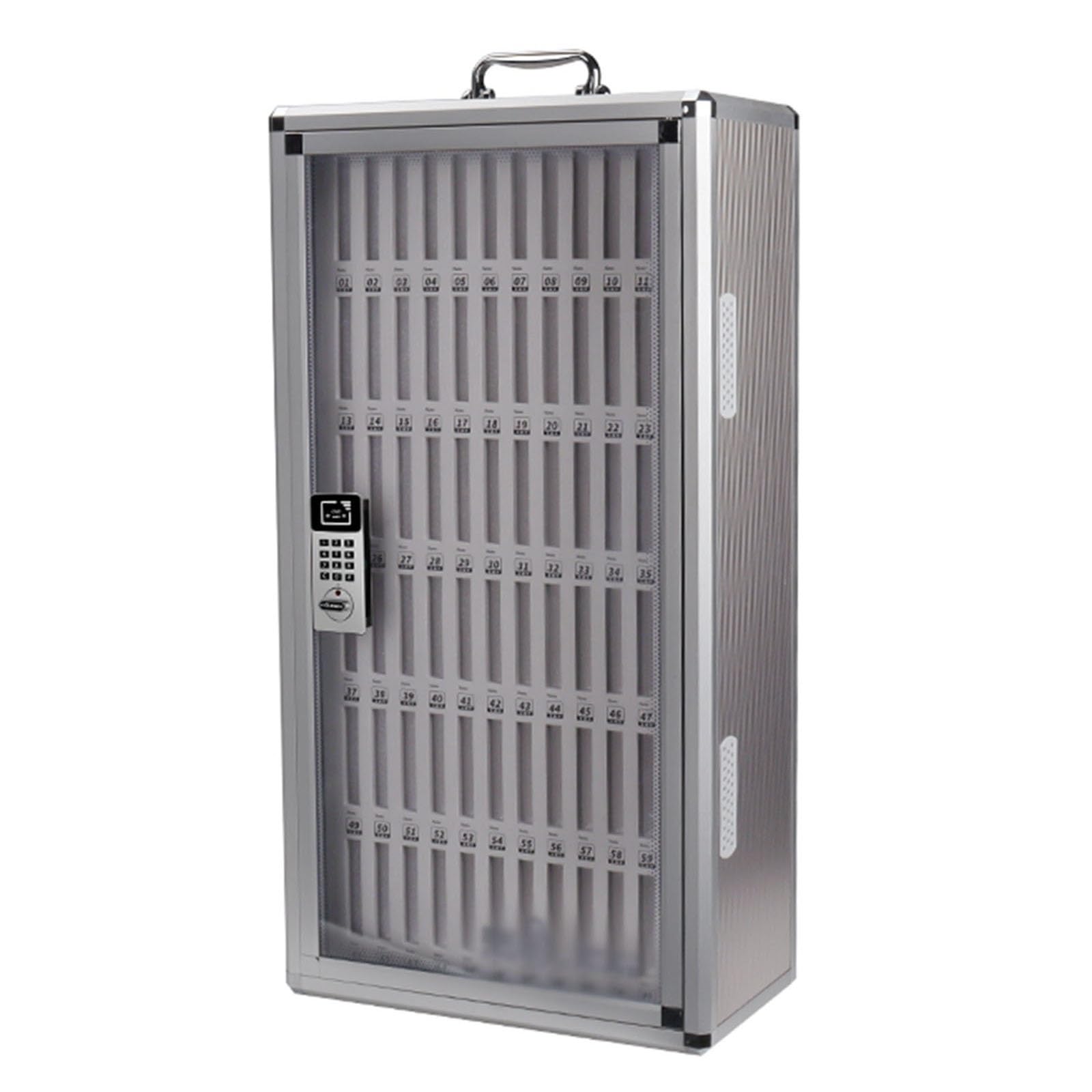 Armadietto per telefoni cellulari a 72 scomparti, cassaforte a muro per telefoni cellulari con serratura a combinazione, portatile, cassetta di sicurezza per telefoni cellulari per scuole e aziende.