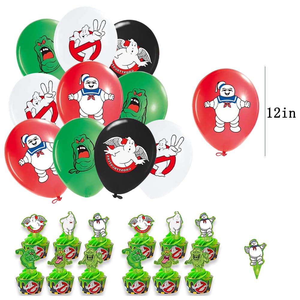 Decorazioni Compleanno Ghostbusters - Set Palloncini E Cake Toppers