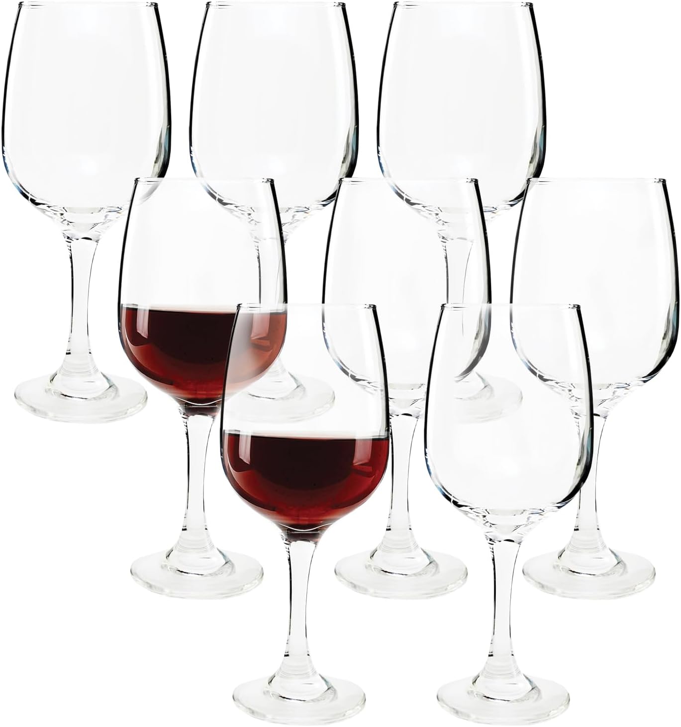 Circleware Stemless 11.7 oz Wine Goblet Glass Set of 8 – Elegant Matching Drinkware Perfect For Everyday Use Or Entertaining – Stylish Modern Glasses Make An Ideal Gift For Wedding, Birthday, Holidays