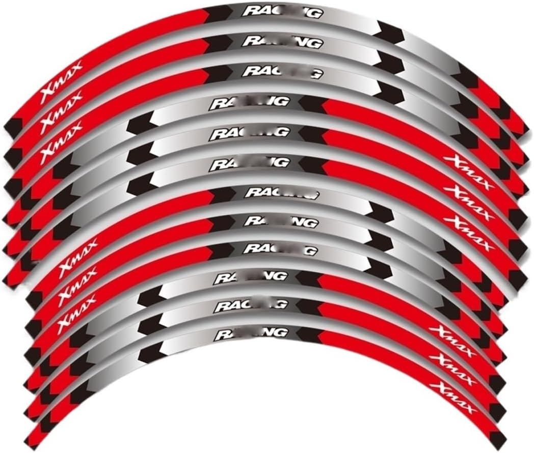 Hub Decal for Y&AMAHA for X&max 300 250 125 for XMAX300 for XMAX250 for Xmax125 Wheel Stickers Motorcycle Sticker Wheel Rim Decal Stripe Tape (Color : 3)