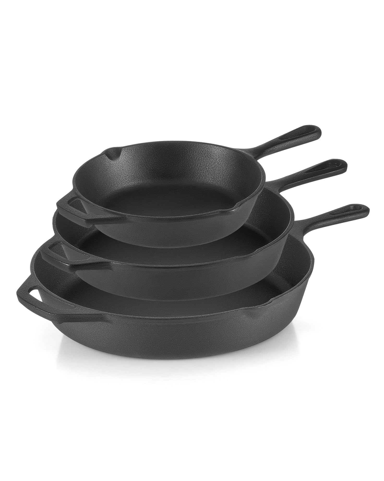 DARTMOOR Cast Iron Skillet Set 8+10+12Inch, OUPSKK3