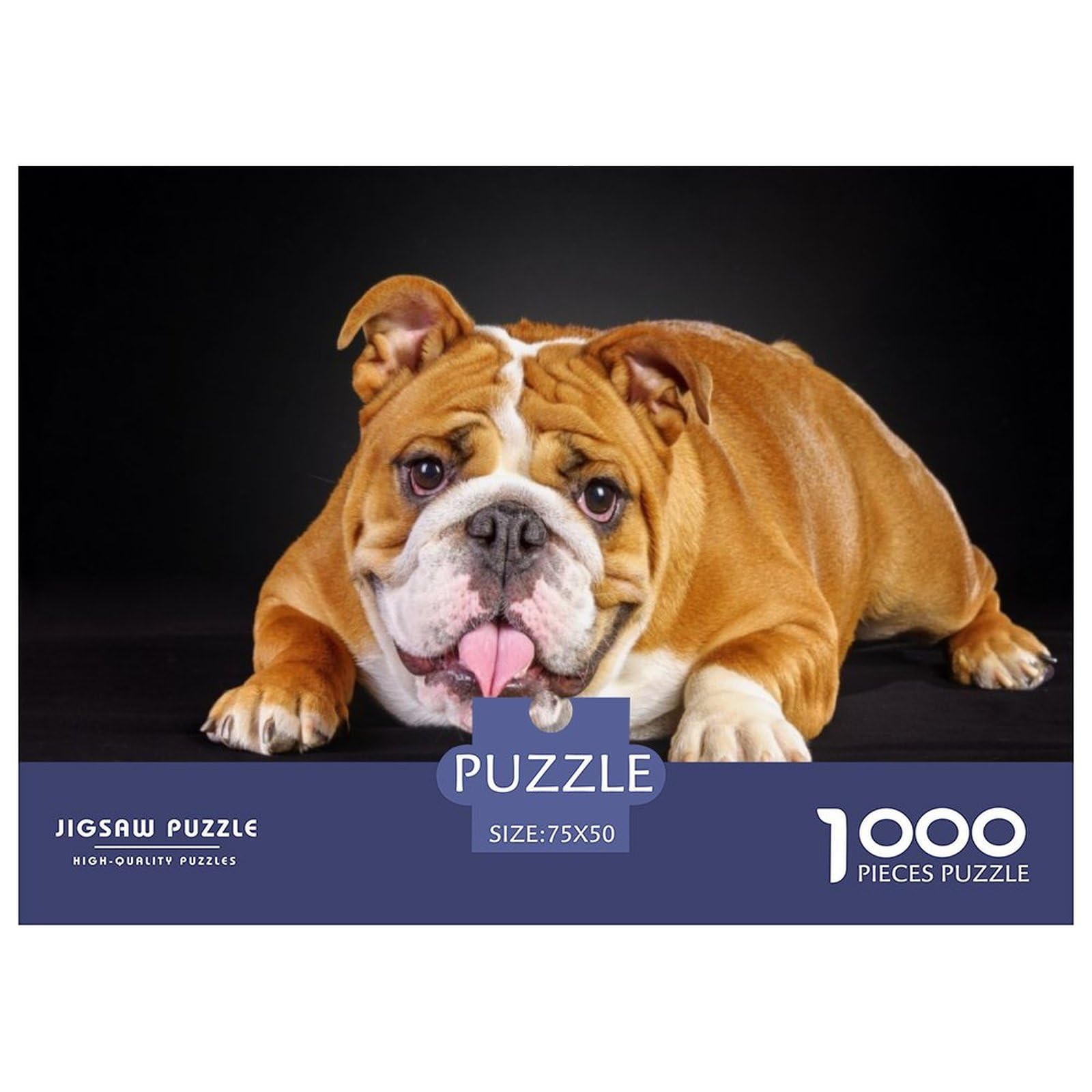 English Bulldog Vintage Poster 1000 Piece Jigsaw Puzzle | Premium Puzzle For Adults, Made In USA - View #10