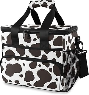 ALAZA Abstract Cow Skin Large Cooler Insulated Picnic Bag Lunch Box for Adult Men Women