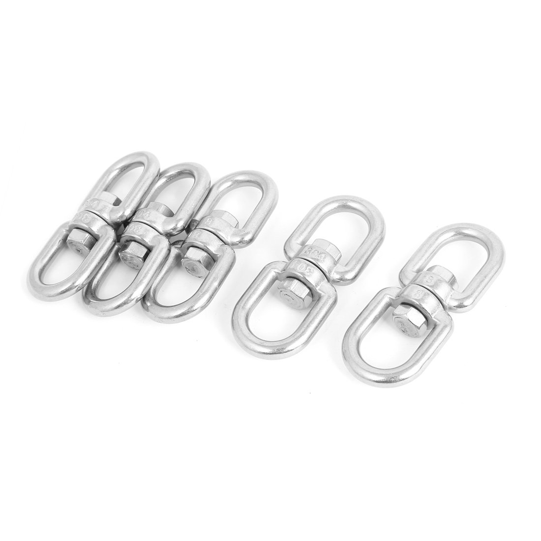 Aexit Connecteur d'accrochage de cerceau à crochet en acier inoxydable M8 à double encastrement en forme de D, 5pcs (403dcb9e8dd361f1016494f9215d9754)