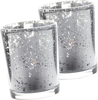 Ciieeo 2 pcs Plated Glass Candle Holders Romantic Candle Holders for Home Decoration Colorful Elegance for Weddings and Parties