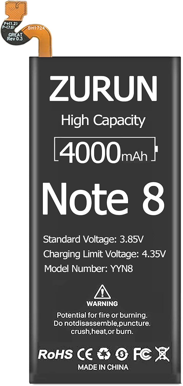 Galaxy Note 8 Battery ZURUN 4500mAh Li-Polymer BatteryReplacement for Samsung Galaxy Note 8 SM-N950 N950V N950A N950T N950P N950R4 N950F with Screwdriver Tool Kit