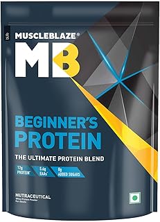 Top 8 Plant‑Based Protein Powders in India for Daily Nutrition 2 MuscleBlaze Beginner's Whey Protein Powder, Chocolate (500g / 1.1lbs) | 12g Protein Per Scoop