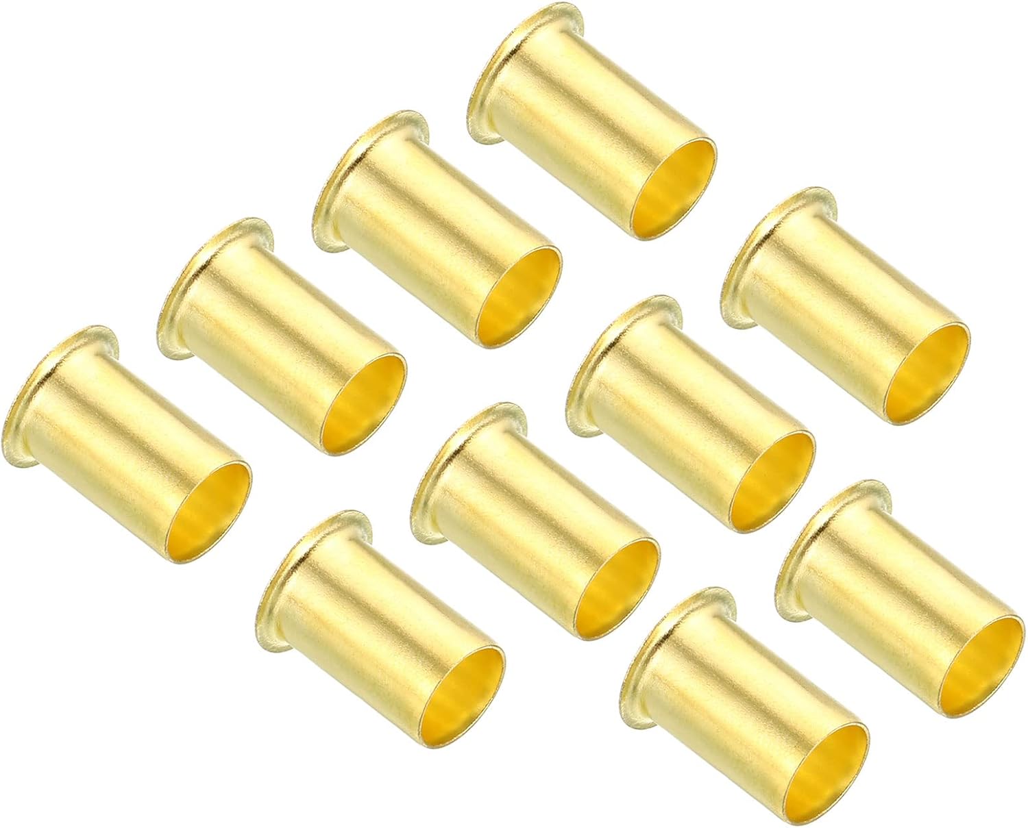 PATIKIL 9mm Tube OD Brass Compression Insert, 50 Pack Brass Ferrule ...