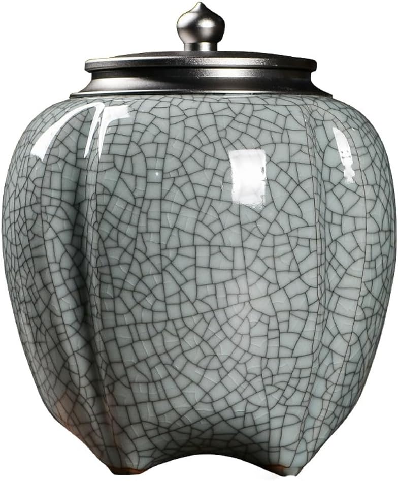 SONGCHAO Sugar Jar Handmade Celadon Tea Can, Sealed, Storage, Ceramic Tea Canister