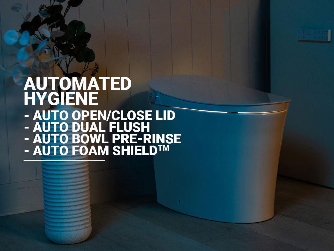 BidetKing Throne Smart Toilet Bidet Combination | Powerful Dual Flush | ADA Chair Height | Automatic Lid and Seat | DirectDry | Foam Shield | Endless Warm Water | 3 Year Warranty