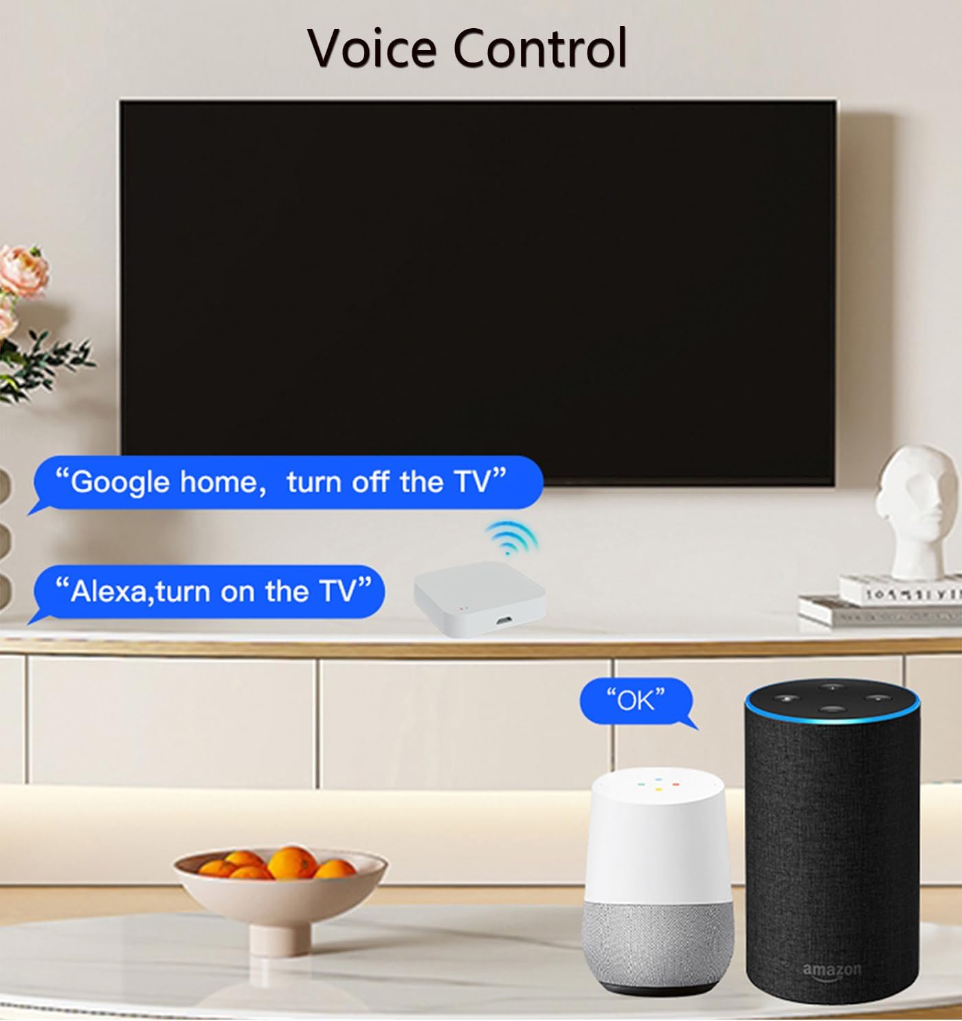 Image showing the Multi-Mode Gateway and various remote controls, illustrating all-in-one integration