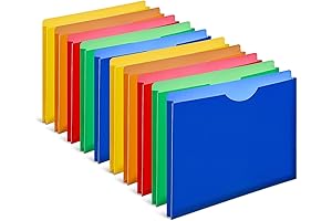 Vibrant Colored and Durable Staples Poly File Jackets