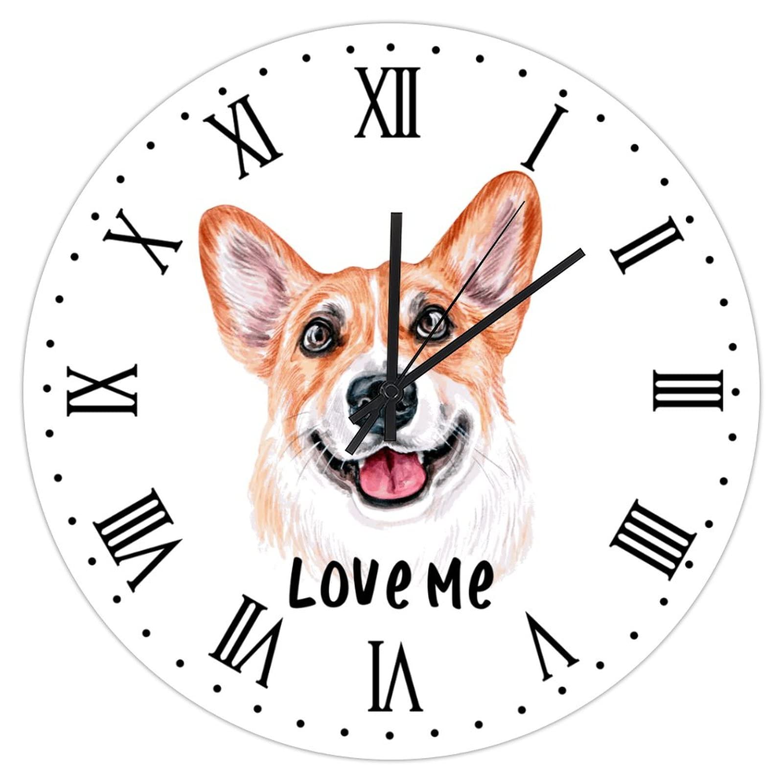 Horloge murale Corgi à quartz de 38 cm style campagnard toscane pour cuisine