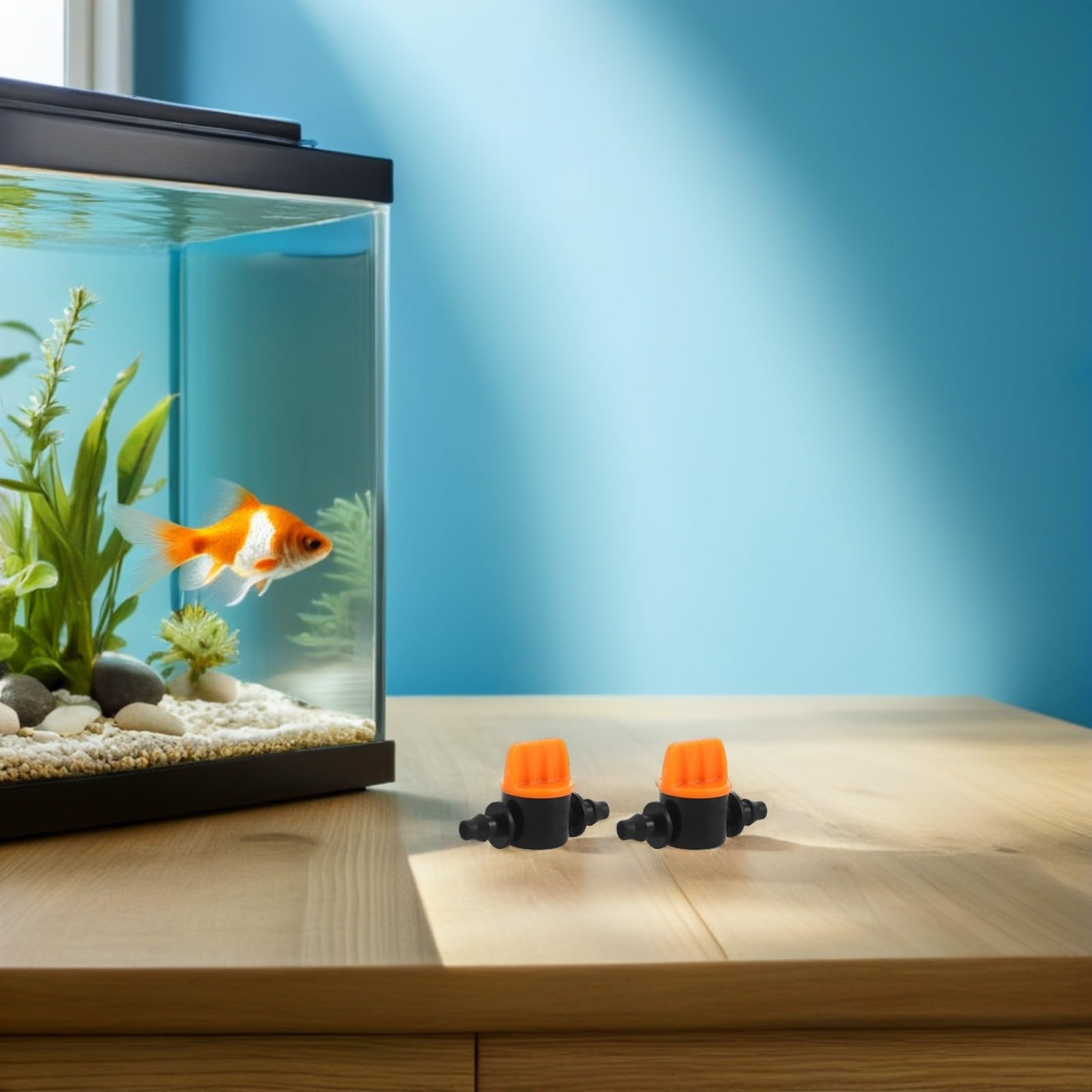 POPETPOP 100 Piezas Válvula de Control de Aire para Acuario Diseño Compacto y Plástico Resistente, Regulador de Flujo Unidireccional para Uso Doméstico en Peceras