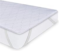 Vista 1 de Funda acolchada para colchón de 30 x 75 pulgadas, protector acolchado de lujo pequeño, impermeable, 100%, cubierta superior resistente, protección