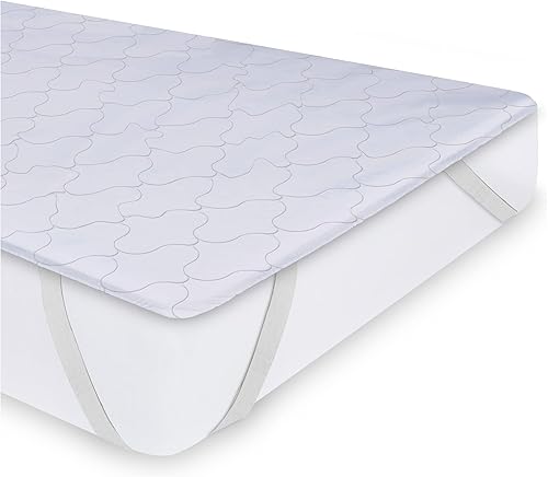 Maypes Funda acolchada para colchón de 30 x 75 pulgadas, protector acolchado de lujo pequeño, impermeable, 100%, cubierta superior resistente,