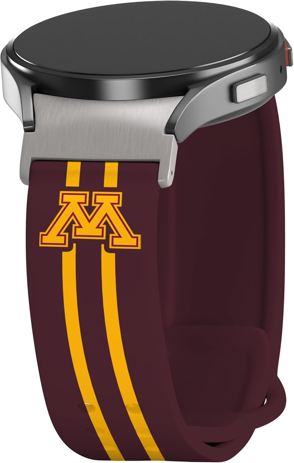Affinity Bands Minnesota Golden Gophers HD Fitted Watch Band Compatible with Samsung Galaxy Watch 4-7 (Short Stripes)