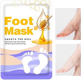 Peeling dos pés, 2 Pack Hidratante Nutritivo Peeling Masque Pés, pés suave para remoção calos e pele morta Fovolat