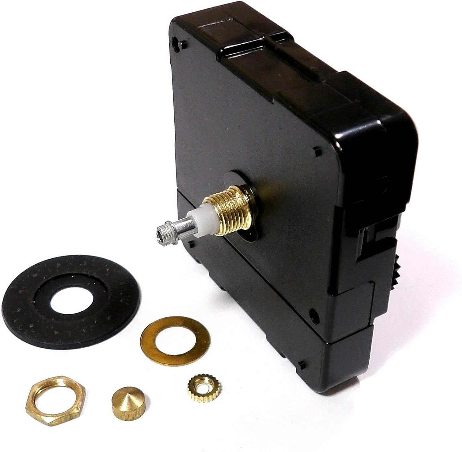 Clock Parts High Torque Clock Movement (Silent Sweep) Extended Shaft with 9-1/4 in. Long Balanced Black Fancy Sword Hands (No8) with Wall Mounting Hub, Large Wall Clock, Non Ticking