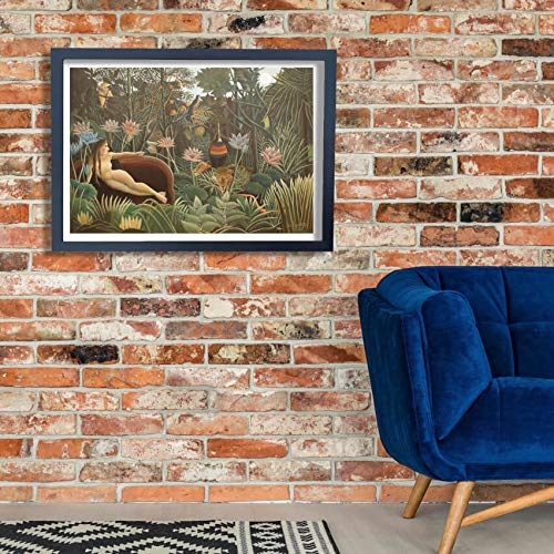 Impression d'art encadrée Henri Rousseau The Dream sans reflet pour mur sombre