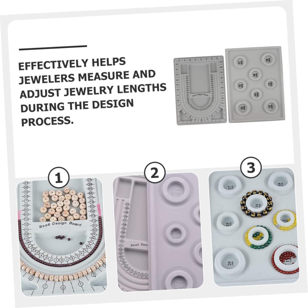 DOITOOL 2pcs Bead Design Boards for Jewelry Making Bead Tray for Necklaces and Bracelets Convenient Diy Craft Tool for Creative Jewelry Design