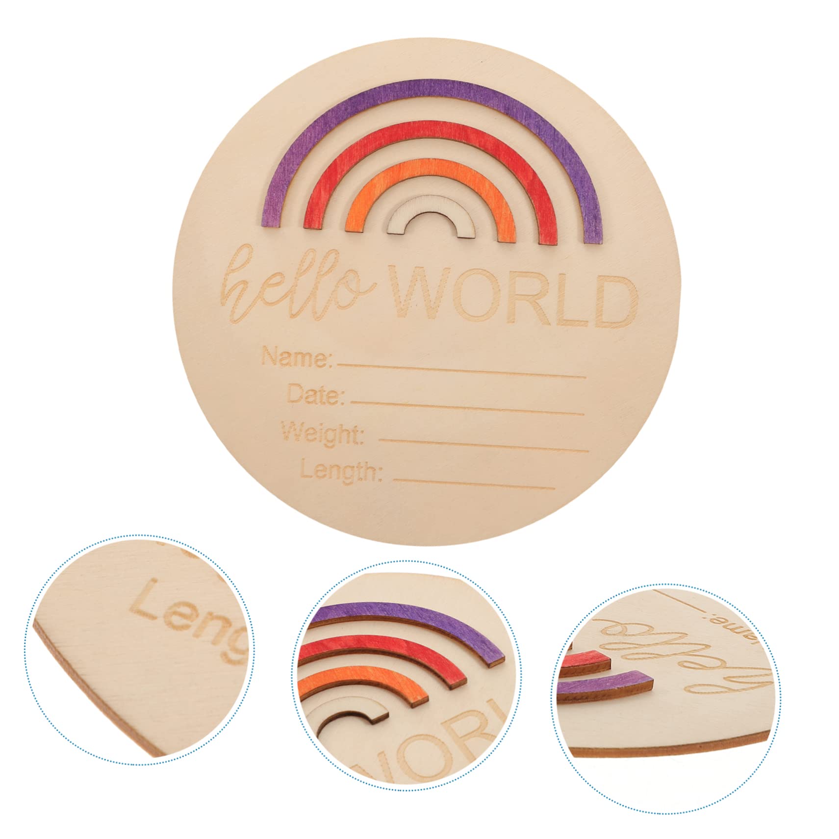 CIMAXIC Nursery Name Sign for Girls Monthly Milestone Elegant Wooden Card Announcement