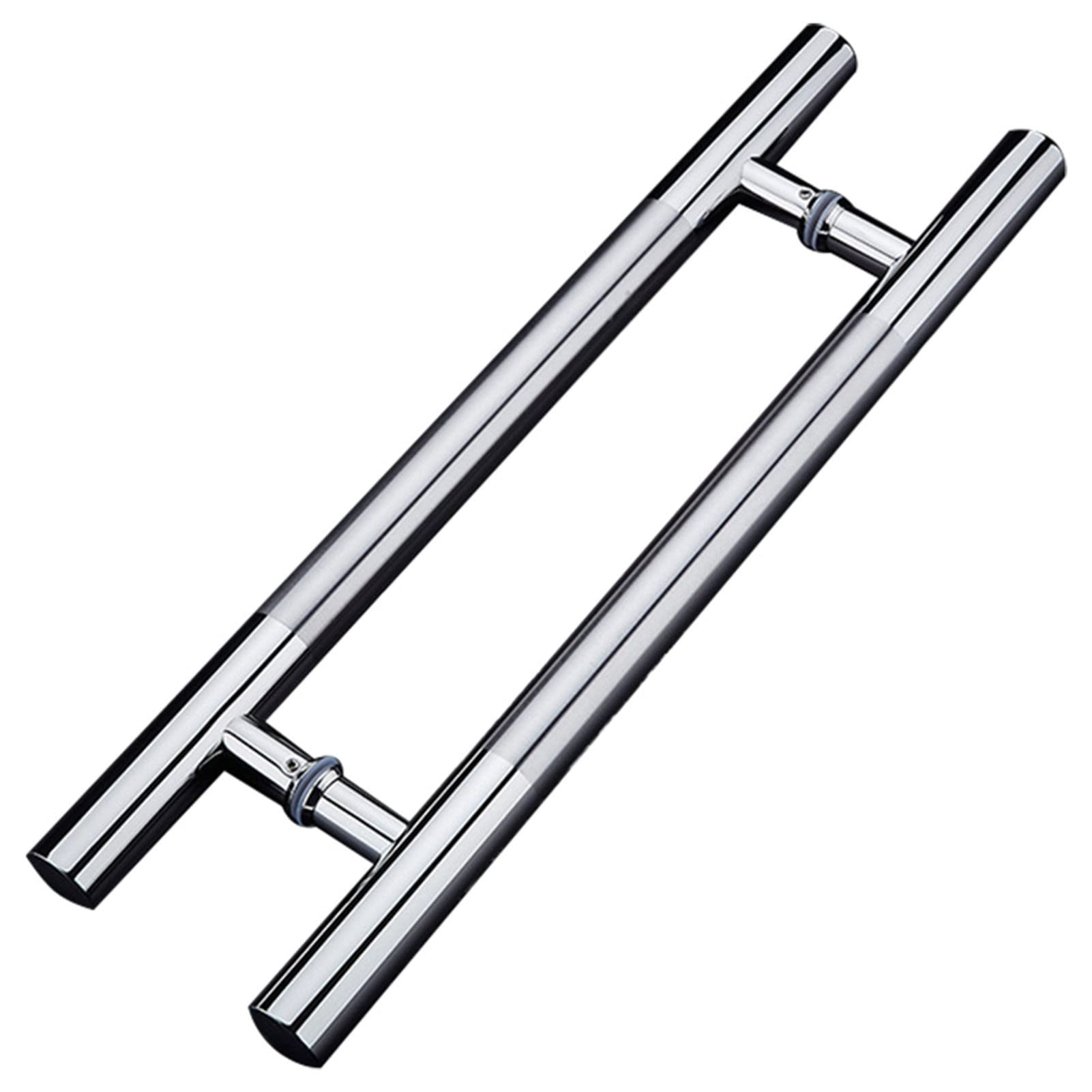 GYRAZXS Stainless Steel Double Sided Push Pull Modern Sliding Door Handle Barn Door Handle Brushed Finish 100cm (39.3in) & 60cm (23.6in) Ideal for Wooden Doors