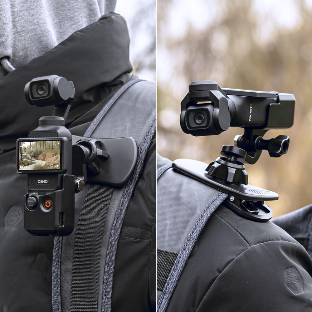 Amazon | SUREWO 360°回転バックパックストラップマウント、DJI Osmo 