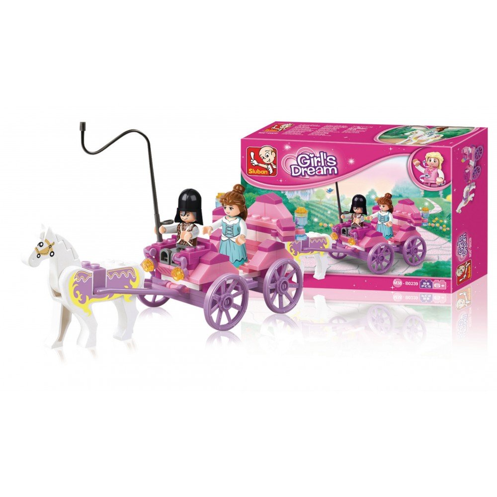 Sluban SlubanM38-B0239 Princess Carriage Building Bricks Set