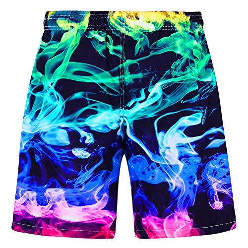 Image of uideazone Boys Teens Swim Trunks Quick Dry Waterproof Surfing Board Shorts Drawstring Elastic Waist with Mesh Lining 5-14T