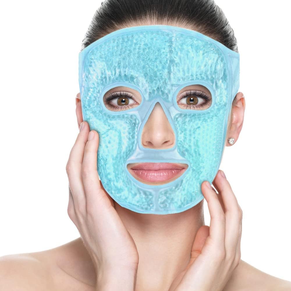 RAMNATH IMPEX Cold Face Eye Mask, Ice Pack Reduce Face Puff, Dark Circles, Gel Beads Hot Heat Cold Compress Pack, Face Spa For Woman Sleeping, Pressure, Headaches, Skin Care, eyes ice pack gel (MULTI)
