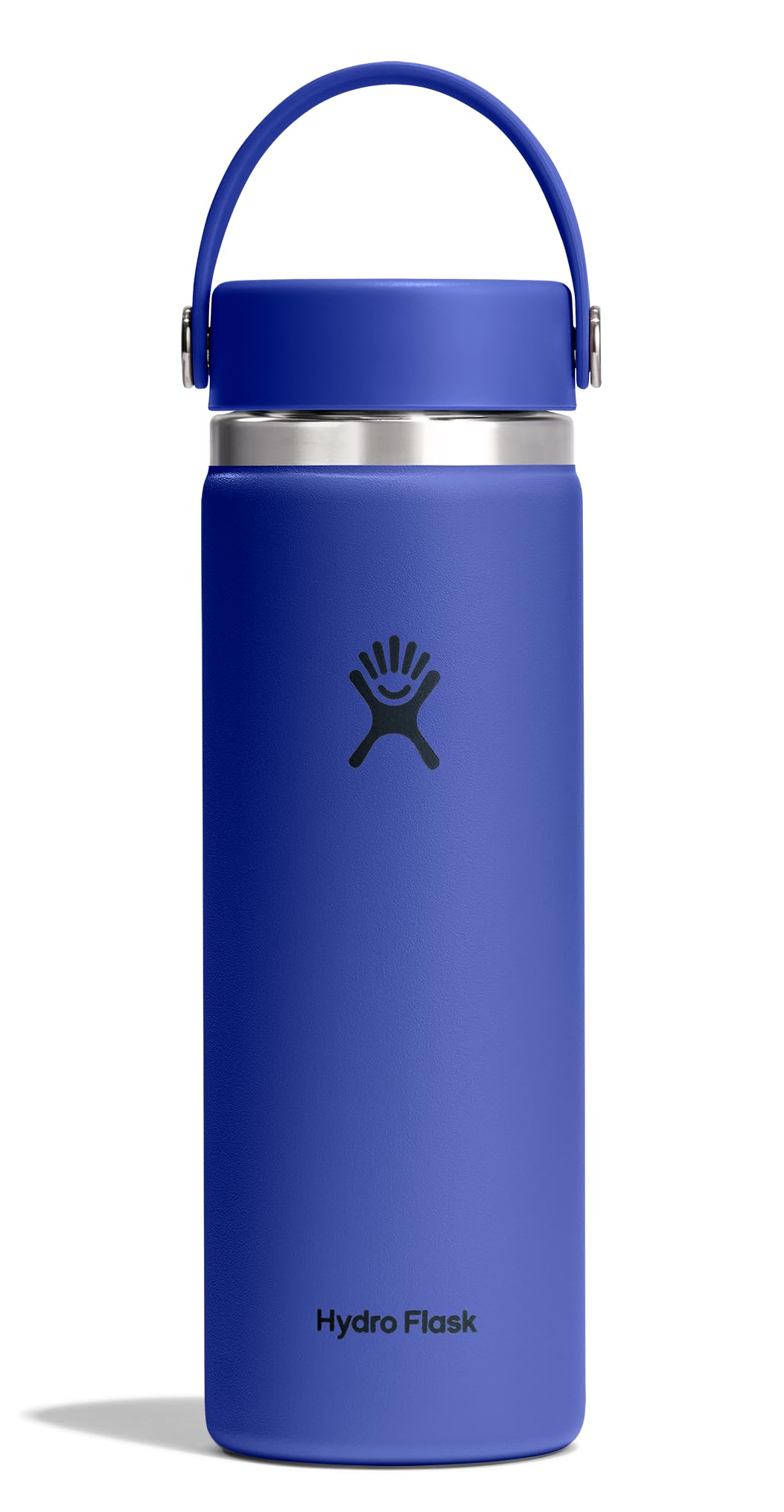 Hydro Flask Water Bottle - Insulated Stainless Steel - Wide Mouth Flex Lid, Non Spill, Leakproof and Refillable in 20 Oz Capri Blue
