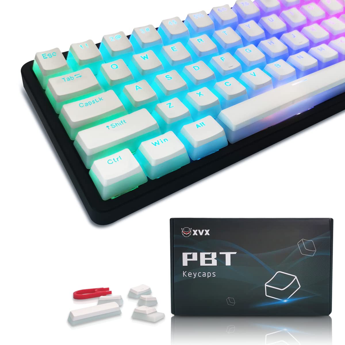 Buy XVX Pudding Keycaps PBT Keycaps, 141 Key+24 Keys Set Custom