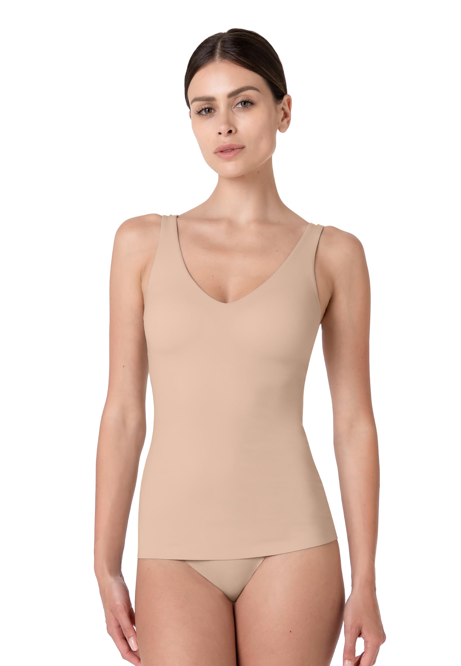 Lovable Canottiera con Reggiseno Integrato Senza Ferretto | Canotta in Microfibra Senza Cuciture per Un Supporto Invisibile | Invisible Fusion Donna