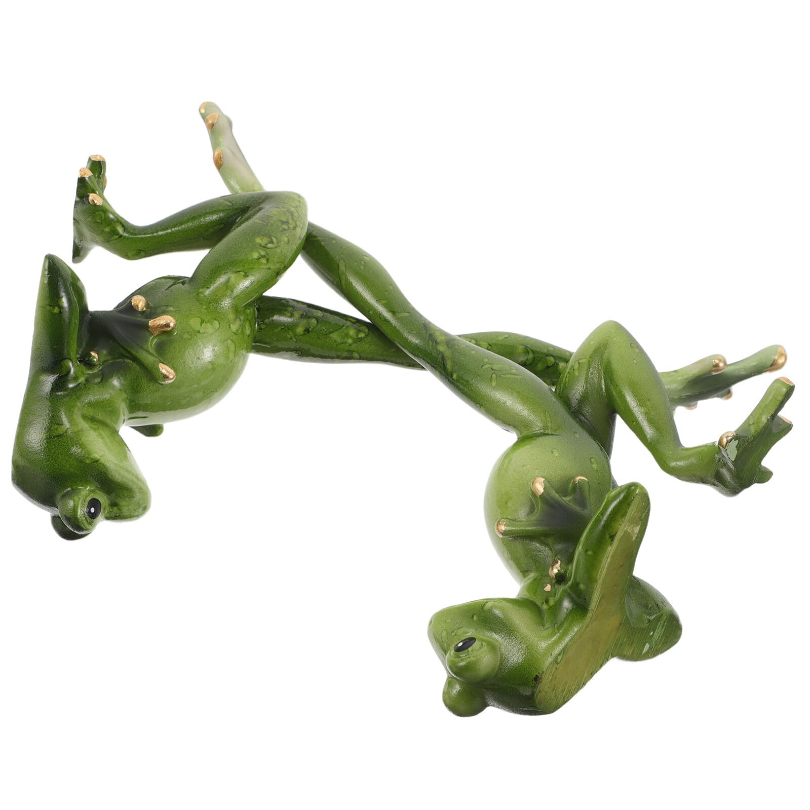 Figurines grenouille de yoga en résine Veemoon pour décoration zen de bureau