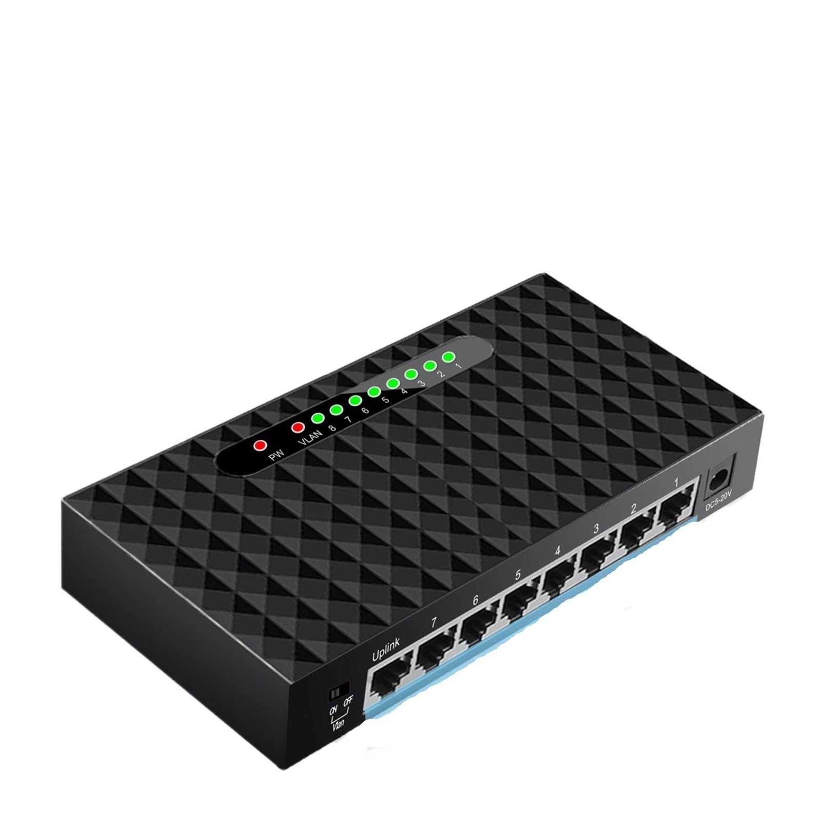 OSHZIKJII Gigabit Switch 8ports 1000Mbps Etherent Switch 8 5 Ports Network Switch None Unmanaged(8 Port 1000Mbps)
