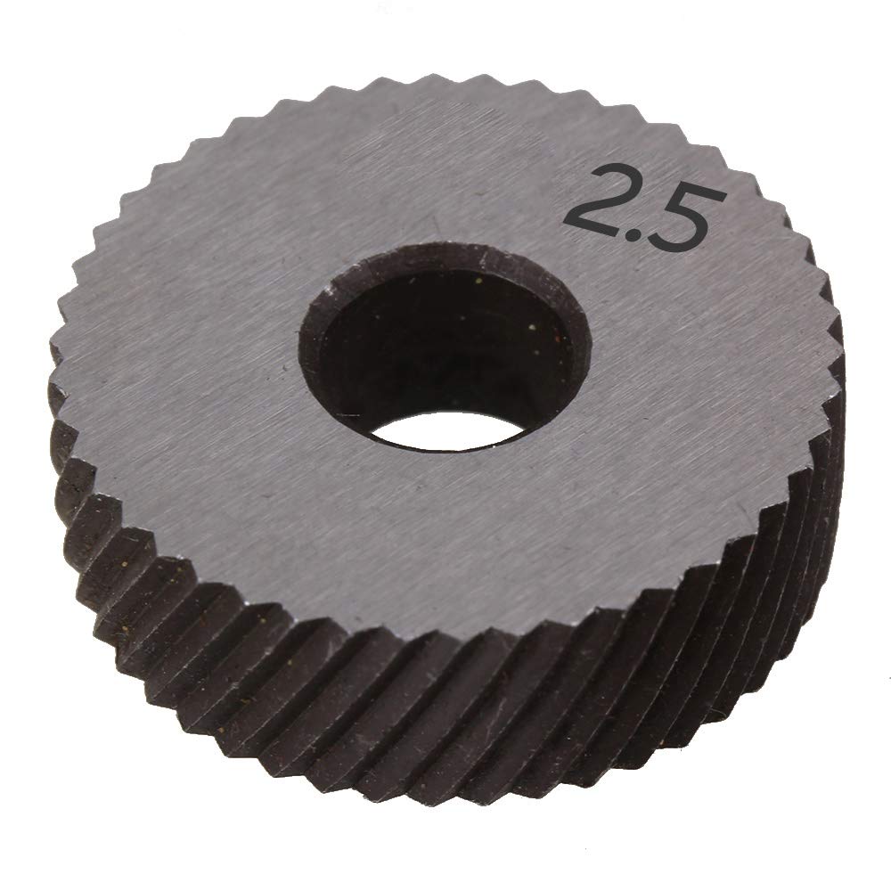 YIJIAN Pair of 2.5mm Wälzfräser Rad Rändelrad Strukturierter Knurled Lathe Prägeradabschnitt Werkzeugmaschinen Zubehör Rändelfräswerkzeuge