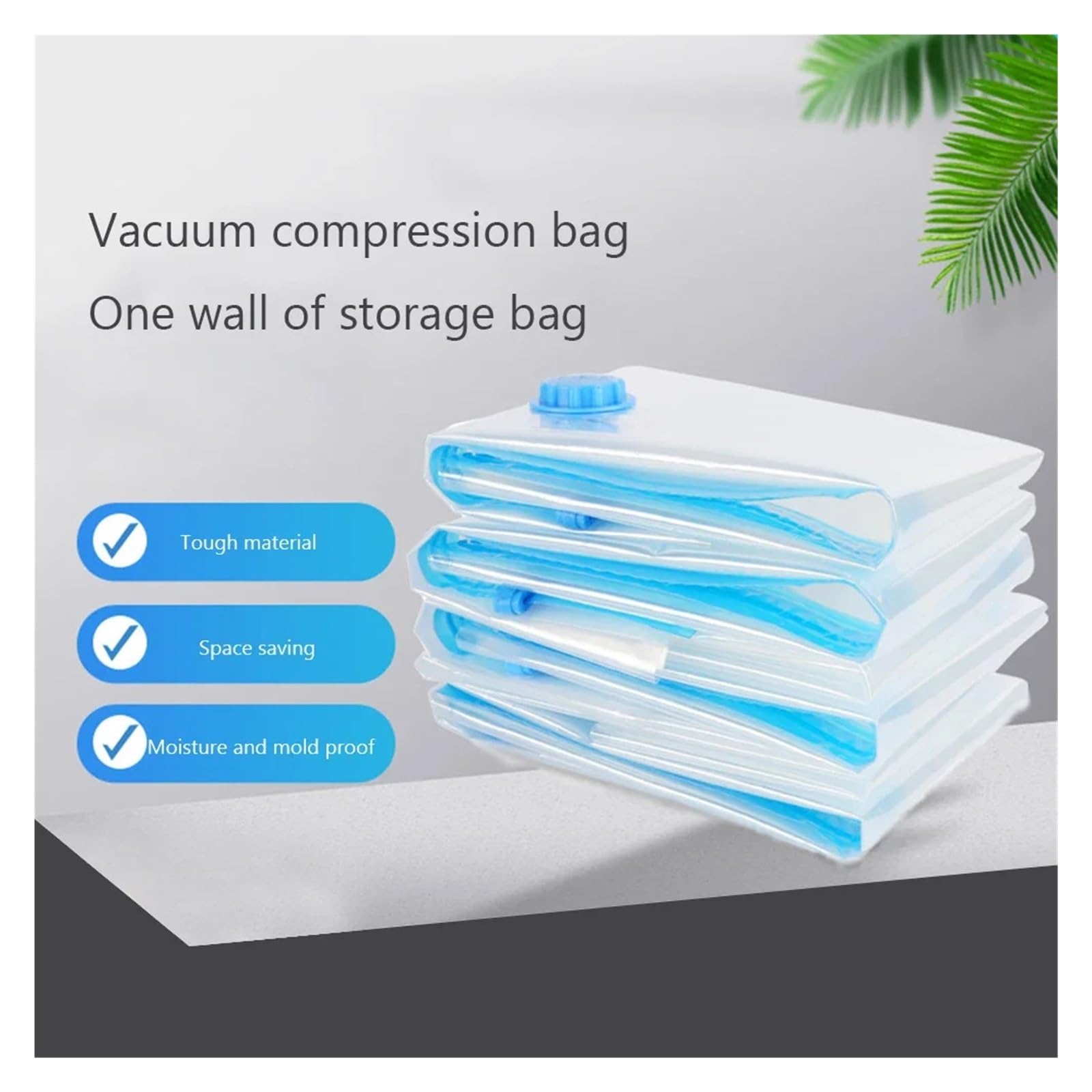 10 Stück Vakuum-Aufbewahrungsbeutel Mit Pumpe, Transparent, Faltbar, Komprimiert, Platzsparend, Vakuumbeutel for Kleidung, Großer Reisebehälter Für Reisen(80x100cm)