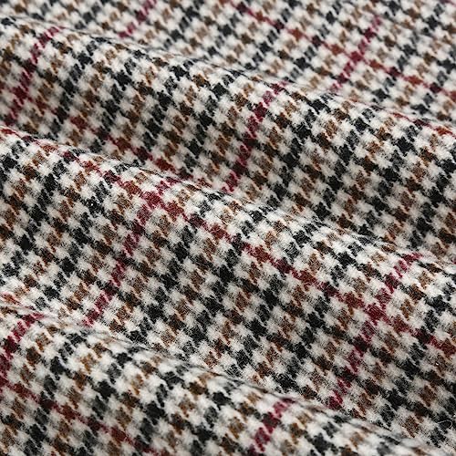 Image of IDEALSANXUN Womens High Waist Plaid Skirt Bodycon Pencil Wool Mini Skirts