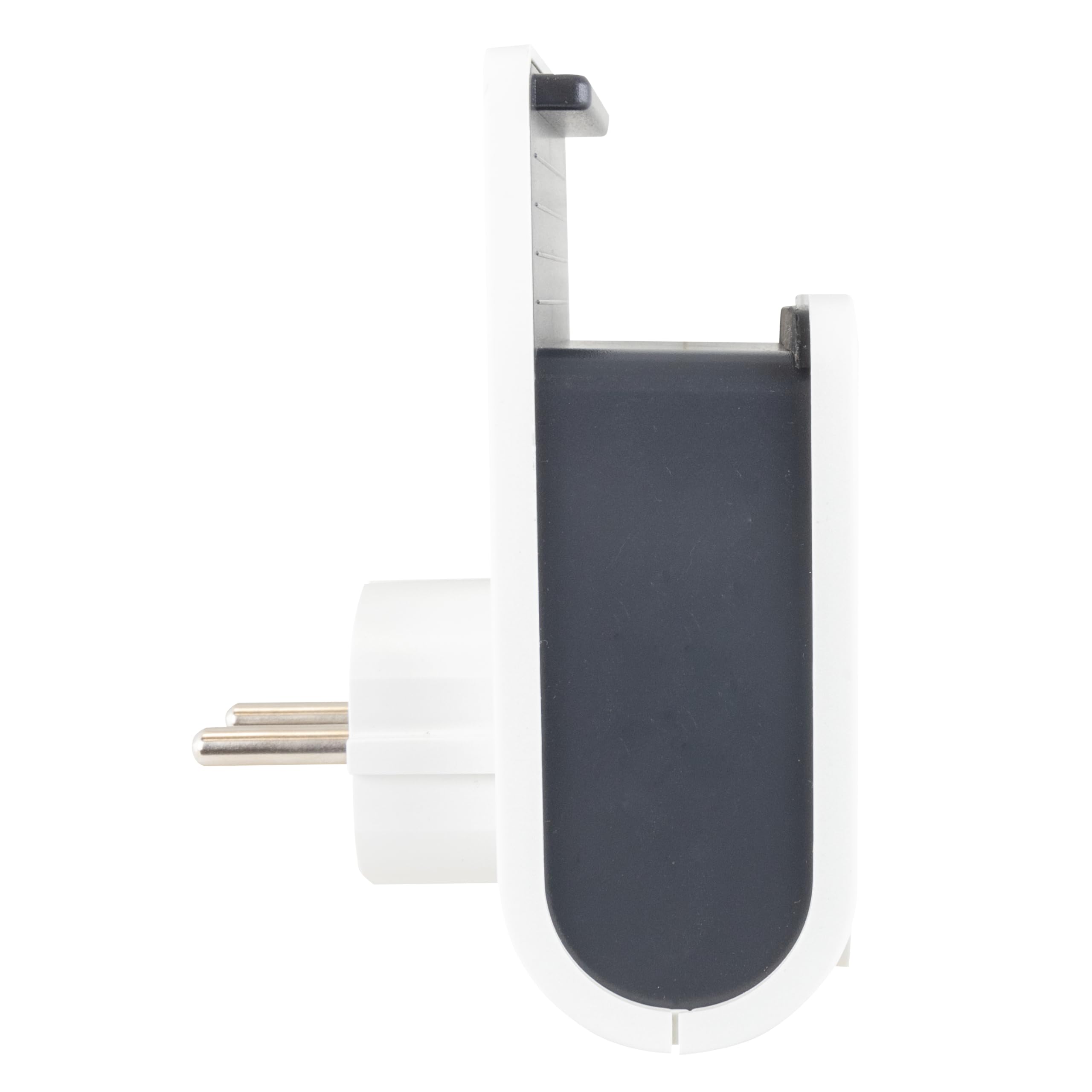 REV Ładowarka USB – adapter gniazda wtykowego z praktyczną półką na smartfon, w zestawie USB (typ A i C), gniazdko 230 V, kolor biały