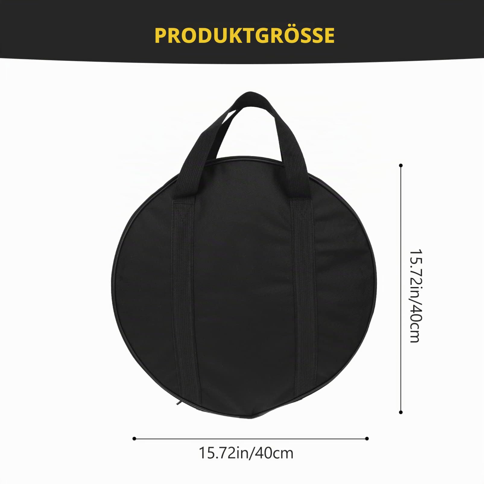 TOPBATHY Gong-Tragetasche Verdickter Gong-Bag Aus Oxford-Tuch 15.75X15.75X2.56 Zoll Aufbewahrungstasche Für -Schutz Instrumentensack Für Sicheren Transport