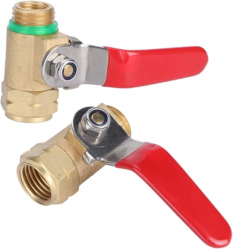 Miniatura 2 de Fydun G38in DN10 Fem M Thread Copper Valve Switch Shutoff Valve Red Lever Handle Sprayer Parts G38in DN10 Fem M for Family