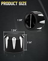 Vista 7 de Tapa negra para tuerca de eje delantero, cubierta de tuerca de horquilla delantera compatible con Harley Davidson 2002-2024 Softail Dyna Iron 883