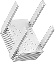 Zelikovitz WiFi Extender Dual Band 2.4GHz+5.8GHz Booster, 1200Mbps Repeater Covers 10,200 Sq Ft & 45 Devices, Ethernet Port, 1-Tap Setup