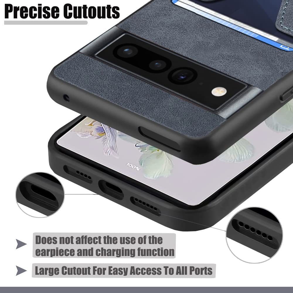 Custodia A Portafoglio In Pelle PU Per Google Pixel 7 – Con Porta Carte, Ultra Sottile – Marrone – Kowauri - 5